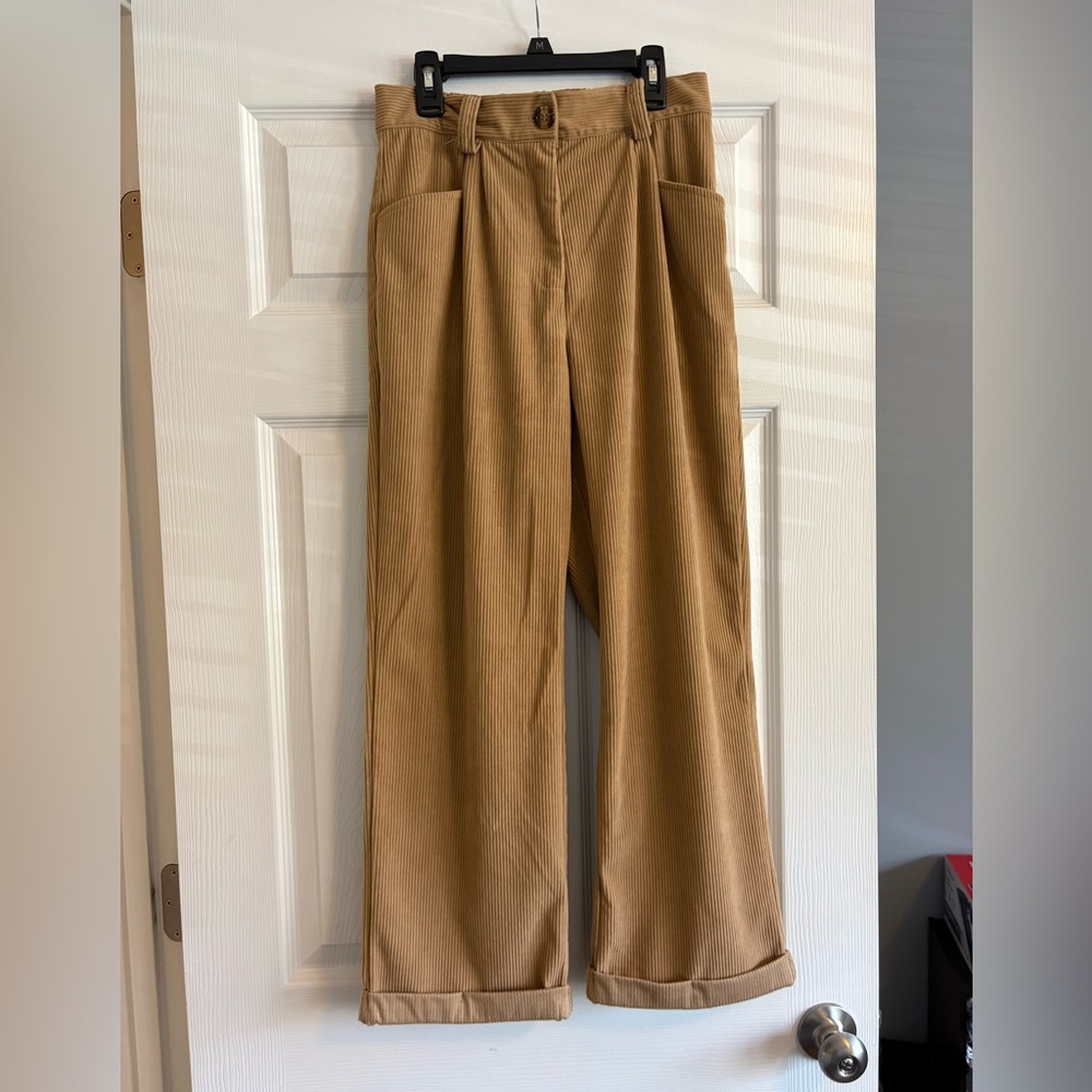 Wide Leg Corduroy Pants M